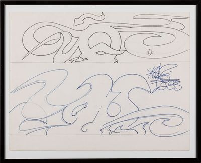 two different types of graffiti written on a piece of paper