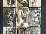 an old black and white photo of a bunch of photographs