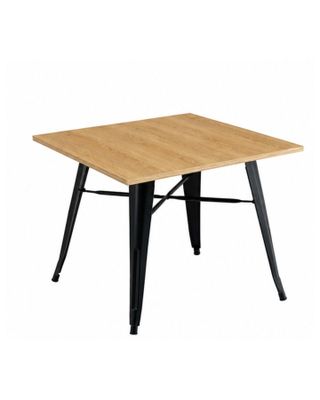 104 / Table Haute Industrielle en metal noir mate et p…