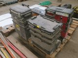 many boxes that are sitting on a pallet