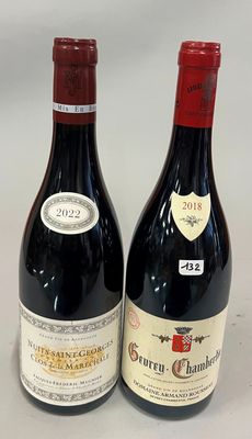 deux bouteilles de vin rouge posées l'une à côté de l'autre sur une table