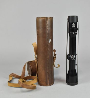 two different types of flashlights and a case on a white background