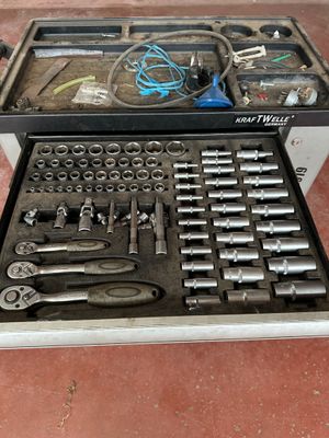 a tool kit in a tool box on the floor