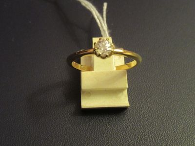 62.58 - Bague EN OR 18k + Diamant Taille Ancienne D'Environ …