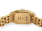 an image of a lady ' s wrist watch with a gold bracelet