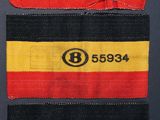 three pieces of cloth with a bitcoin and a bitcoin on them