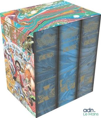 a box with a bunch of books inside of it