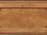 an old wooden picture frame with a picture on it