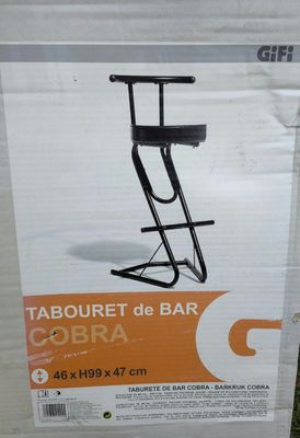 a box with a picture of a bar chair in it