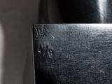 a close up of a metal object on a table