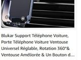 une photo d'un support pour téléphone portable équipé d'un chargeur de voiture