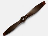 a close up of a prop plane propeller on a white background