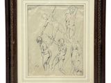 an image of a drawing of a group of people in a frame