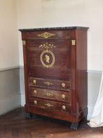 SECRETAIRE DROIT en acajou et placage d'acajou ouvrant en fa… (photo 2)