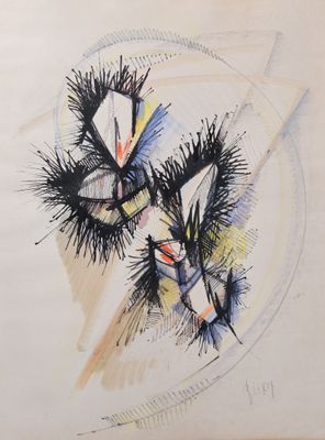drawing of a pair of scissors on a piece of paper