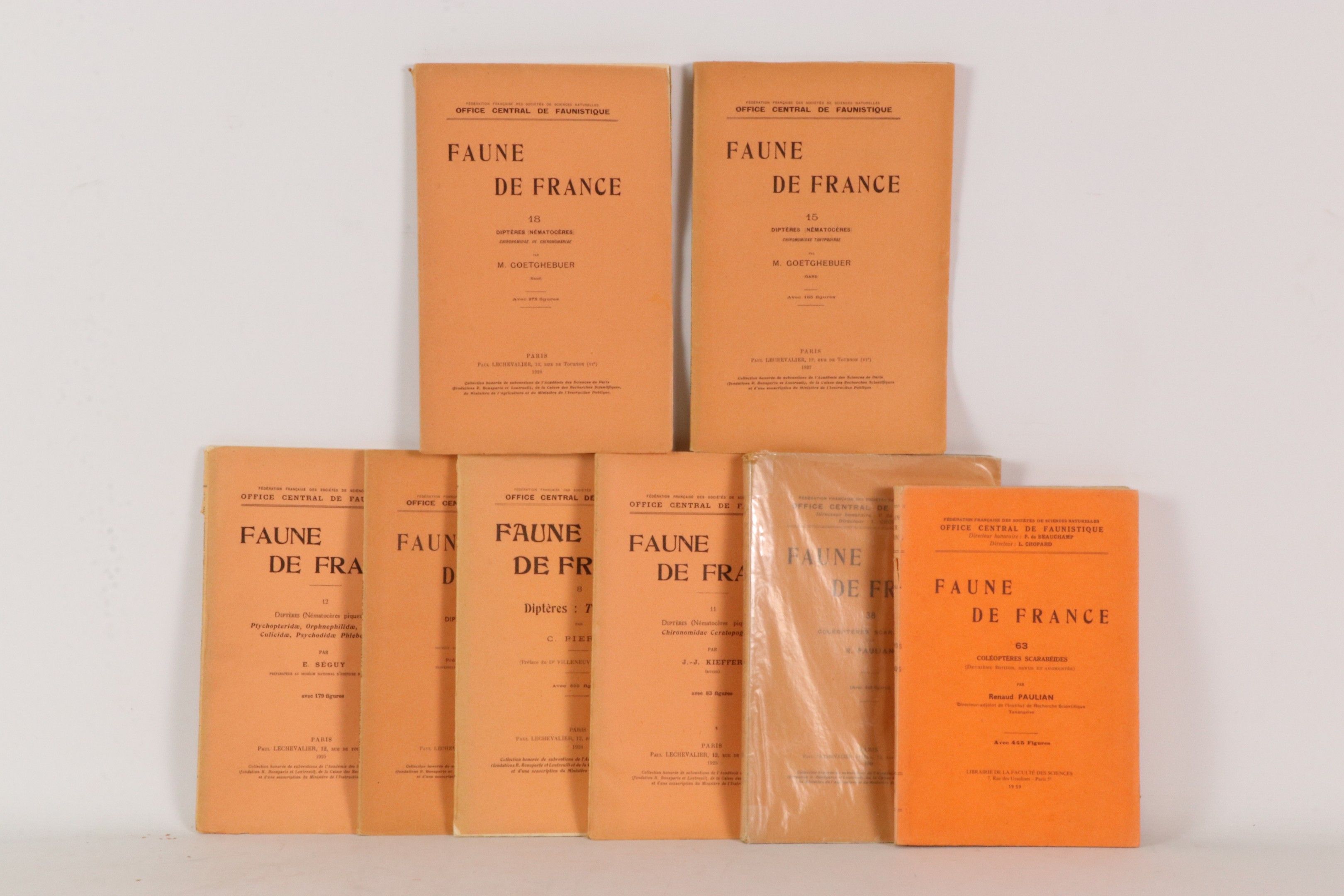 [ENTOMOLOGIE] Réunion de 8 ouvrages brochés de la collection…