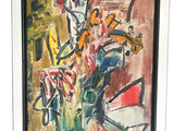 a picture of a painting on the wall of a room