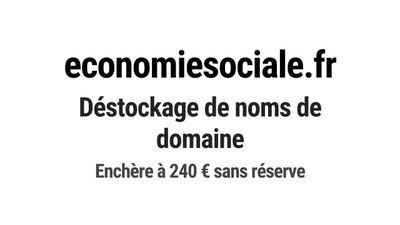 Nom de domaine economiesociale.