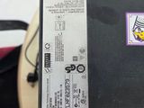 a black box with a label on it sitting on a table