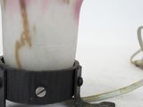 a close up of a light that is on a table