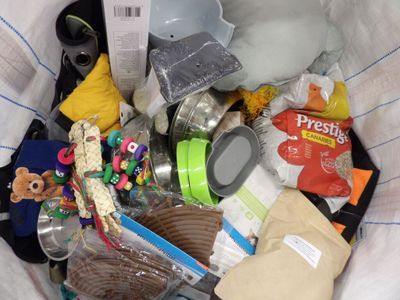 a bag full of items that are sitting in the bag
