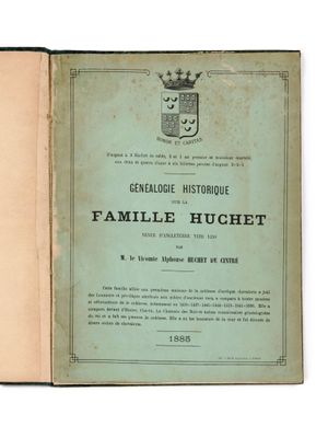 un livre ouvert sur lequel figure un blason