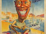 une affiche annonçant un film français mettant en scène un marin souriant