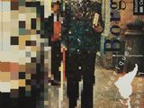 a poster of a man walking down a city street