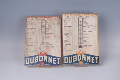two boxes of dobonnet cigarettes sitting on top of a table