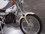 a motorcycle that is parked in a parking garage
