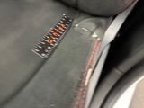 a close up view of a seat in a car