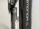 a close up view of a bike with a number on it