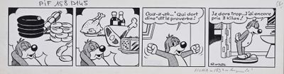 a comic strip with cartoon characters on it