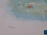 painting of a group of people floating in a body of water