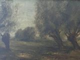 a picture of a painting of a horse in a field