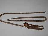 a close up of a chain with a clasp on it