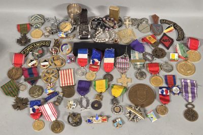 a lot of medals and medals on a table