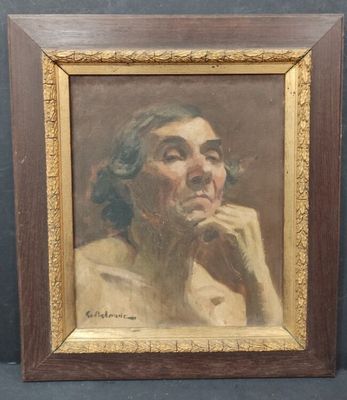 Gaston BALANDE (1880-1971)" Portrait de Élisabeth LIS BLANDI…