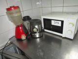 a blender and a blender sitting on a kitchen counter