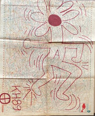 Keith HARING (1958-1990) Flower Man, 1989