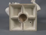 porcelain figurine of a cow with four compartments in the middle of its body