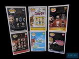 many different types of pop vinyl figures on display