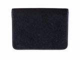 a black wallet on a white background