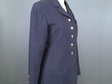 a close up of a blue jacket on a mannequin mannequin