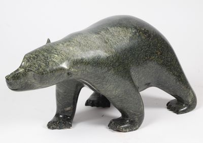 statue of a bear on a white background