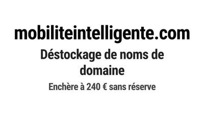 Nom de domaine mobiliteintelligente.