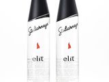 two bottles of elit vodka on a white background