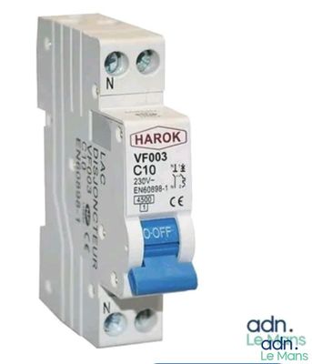 Lot de 24 disjoncteurs HAROK, C20A, 230V - La première photo…