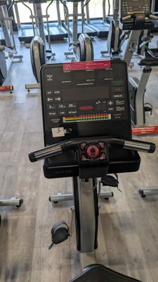 the gym equipment is clean and ready to use in the day