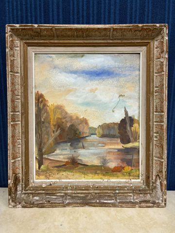 BABIN. « Bord de la Vienne » (St Brice vers St Junien). Aquarelle